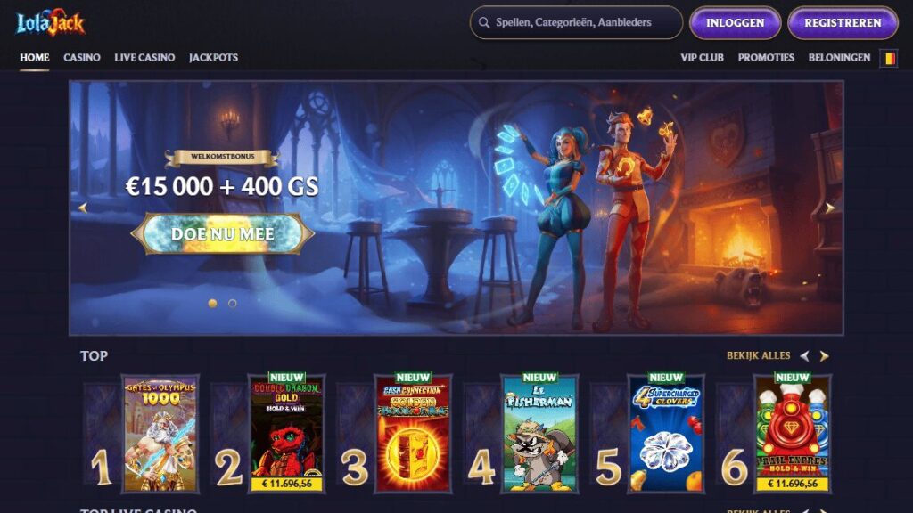 homepage van lolajack zonder cruks casino